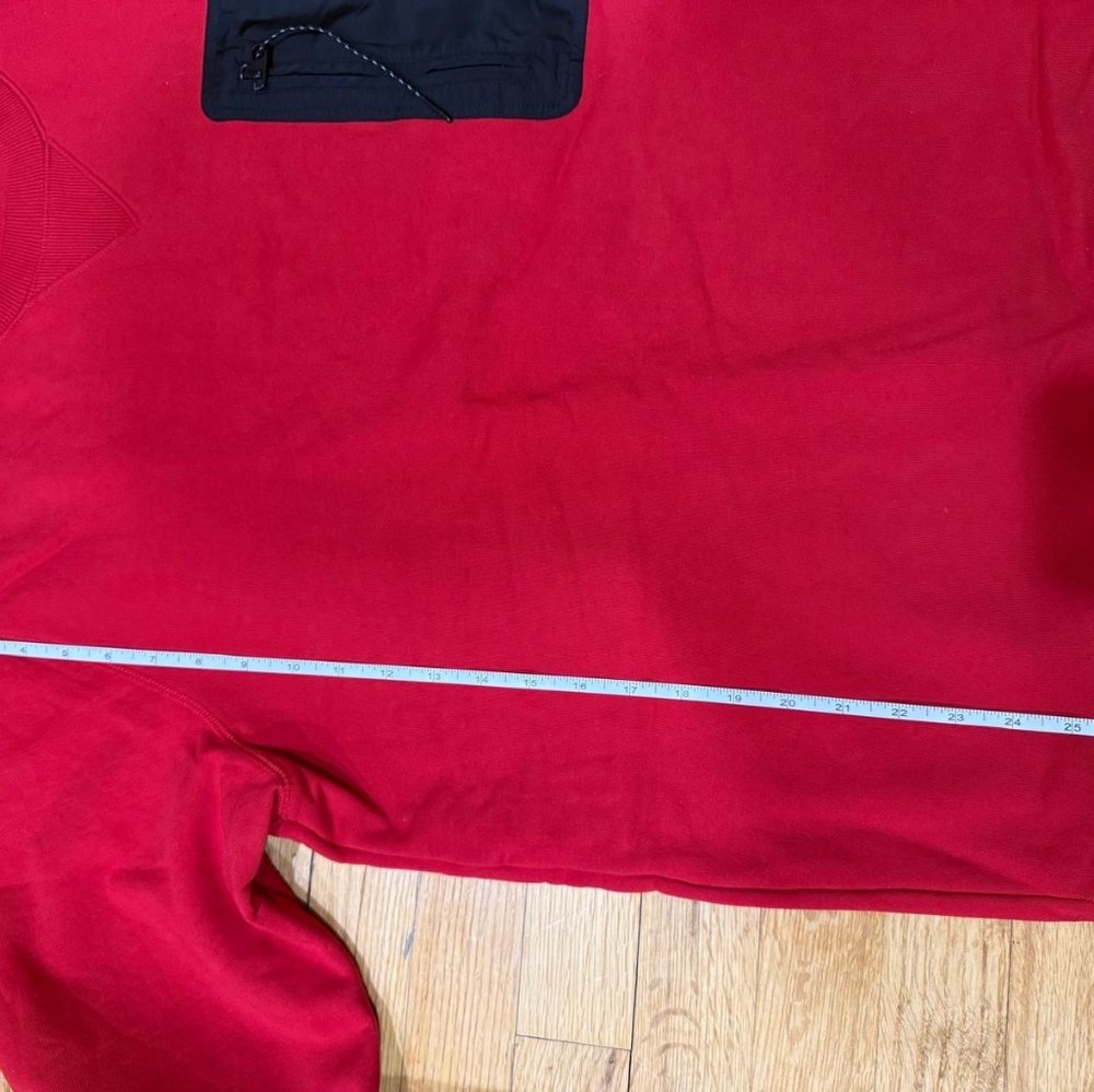 PRE-LOVED Coach Bold Red Crewneck Sweater with Black Accents (Size: XXL) - Picture 9 of 10